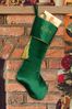Personalised Regal Green Velvet Christmas Stocking by Dibor