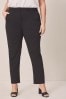 Lipsy Black Curve Smart Tapered Trouser, Curve