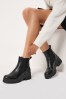 Lipsy Black Wide Fit Flat Demi Wedge Chelsea Boot, Wide Fit