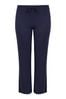 Yours Curve Navy Bestseller Wide Leg Pull On Stretch Jersey Yoga Joggers