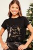 Lipsy Weihnachts T-Shirt mit Rundhalsausschnitt