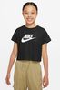 Nike Black Futura Cropped T-Shirt
