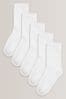 Weiß - Gepolsterte Knöchelsocken mit hohem Baumwollanteil, 5er-Pack