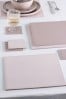 Set of 4 Blush/Pink Reversible Faux Leather Placemats and Coasters Set
