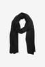 Black Plain Midweight Scarf