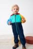 Blockfarben, mehrfarbig - Wasserdichter Matschanzug mit Fleecefutter (3 Monate bis 7 Jahre)