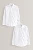White Slim Fit 2 Pack Long Sleeve School cone Shirts (3-17yrs), Slim Fit