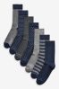 Black Mens Cotton Rich Socks, 7 Pack