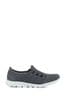 Pavers Grey Ladies Wide Fit Casual Slip-On Shoes