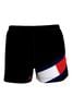 Tommy Hilfiger Mens Black Solid Flag Swim Shorts