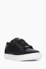 Dune London Black Estee Mixed-Material Trainers