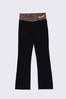 Animal Pineapple Contrast Band Boot Cut Jersey Trousers