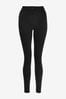 Black Fly Fasten Jersey Denim Leggings, Regular