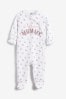 Mummy White Floral Family Sleepsuit (0-2yrs)