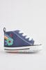 Navy Blue High Top Baby Trainers (0-24mths)