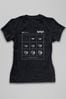 All + Every Black NASA Lunar Eclipse Moon Phases Womens T-Shirt