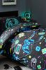 Kids Glow-In-The-Dark Gamer Duvet Cover And Pillowcase Set