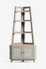 Dove Grey Malvern Oak Effect Corner Shelf, Corner