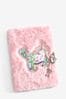Pink Unicorn Fluffy Lockable Notebook