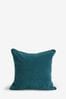 Airforce Blue Soft Velour Cushion, Small Square