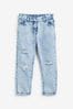 Bleach Wash Distressed Mom striber Jeans (3-16yrs)
