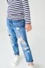 Bright Blue Distressed Mom Jeans (3-16yrs)