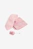 Light Pink Tie Pocket Square And Lapel Pin Set, Regular