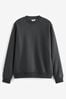 Schiefergrau - Reguläre Passform - Jersey-Sweatshirt mit hohem Baumwollanteil und Rundhalsausschnitt, Regular Fit