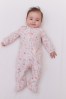 aden + anais Pink Comfort Knit Perennial Baby Sleepsuit