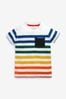 Rainbow Pocket Vertical Stripe Short Sleeve T-Shirt (3mths-7yrs)