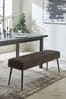 Monza Faux Leather Peppercorn Brown Hamilton Dining Bench