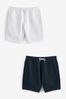 Grey/Navy Blue 2 Pack Soft Fabric Jersey Shorts