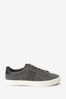 Grey Regular Fit Perforated Side Trainers, Regular Fit