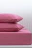 Bright Pink Cotton Rich Deep Fitted Sheet, Deep Fitted