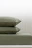 Olive Green Cotton Rich Fitted Sheet, Fitted