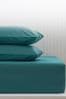 Dark Teal Blue Cotton Rich Extra Deep Fitted Sheet, Extra Deep Fitted