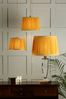 Laura Ashley Ochre Yellow Hemsley Pleated Silk Empire Easyfit Lamp Shade