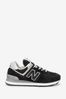 Черный/хромированный - мужские кроссовки New Balance 574
