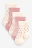 Pink Spot Baby Socks 5 Pack (0mths-2yrs)