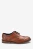 Tan Brown Wide Fit (G) Leather Brogues