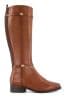 Dune London Brown Tap Buckle Trim High Boots