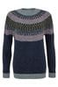 Celtic & Co Blue Float Stitch Yoke Donegal Jumper