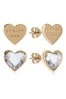 Radley Love Heart Shaped Twin Pack 18ct Gold Earrings
