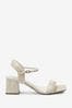 Bone Regular/Wide Fit Forever Comfort® Simple Block Heel Sandals