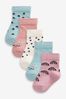 Pink Stars/Rainbow Baby 5 Pack Socks (0mths-2yrs)