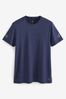 Navy Blue Short Sleeve Tee Active Gym & Training T-Shirt