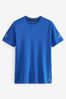 Cobalt Blue Short Sleeve Tee Active Gym & Training T-Shirt, Short Sleeve Tee