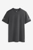 Charcoal Grey Short Sleeve Tee Active Gym & Training T-Shirt