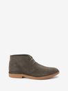 Graues Veloursleder - Stiefelette