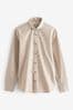River Island Natural Textured Muscle Fit Shirt